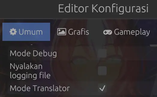 Editor konfig